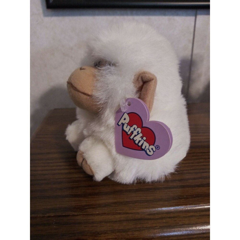 Swibco PUFFKINS Plush TRIXY White Monkey Chimp #6621 DOB 6-20-97 Bean Bag